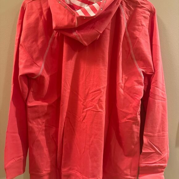 Quacker Factory jeweled zip up Large NWT rhinestones  embroidered frog - Picture 4 of 6